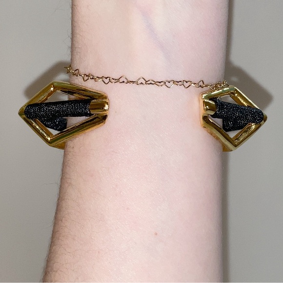 Vince Camuto Gold Tone Bracelet with Black Detail - Picture 4 of 5